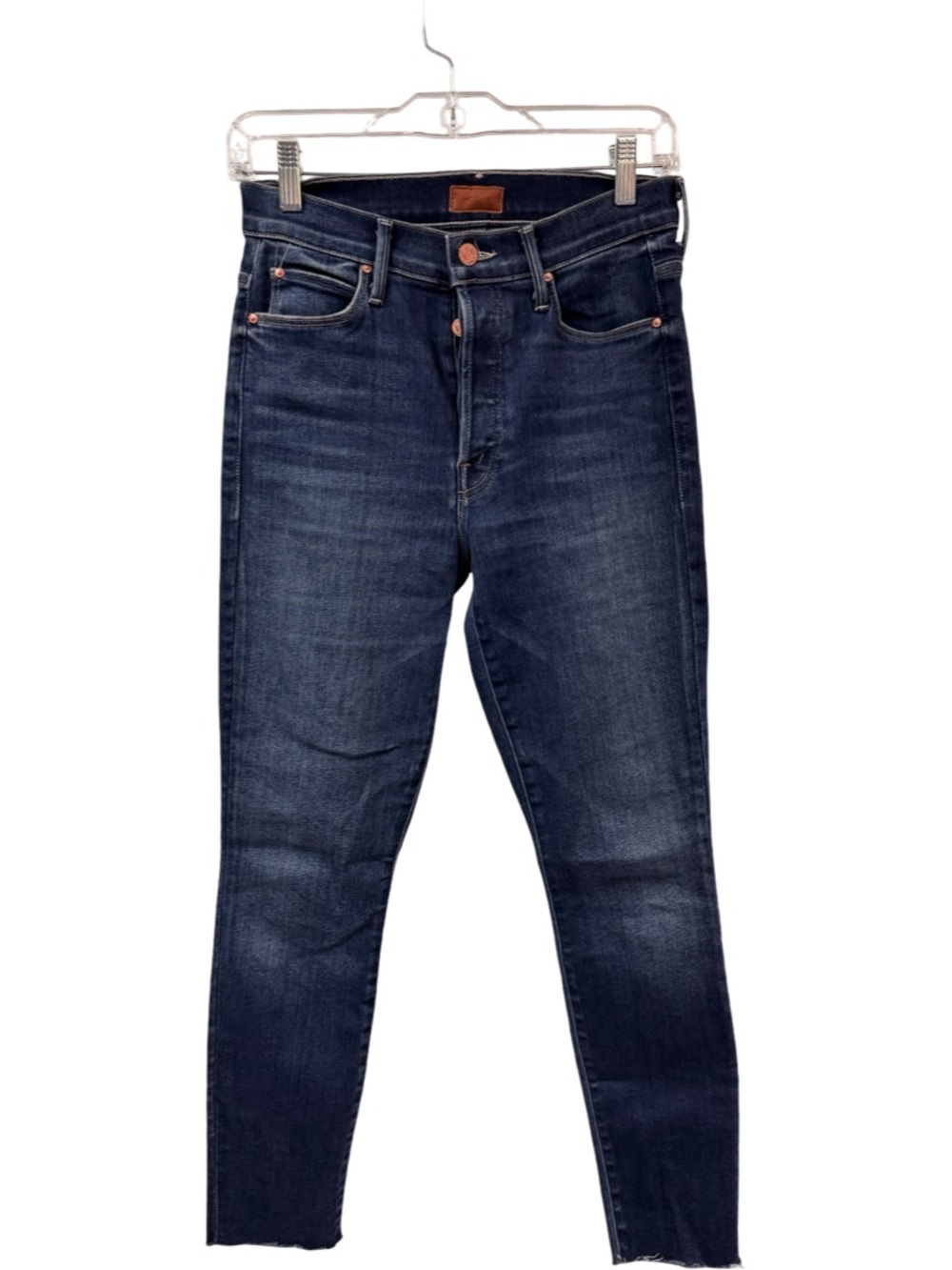 MOTHER The Stunner Ankle Fray Jeans Sweet Lime Wash High Rise Skinny 27 - Picture 1 of 16